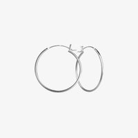 French Lock Hoop Thin Ørering 925 Sølv