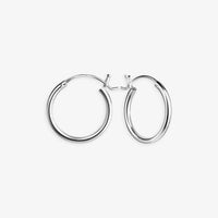 French Lock Hoop Ørering 925 Sølv Medium