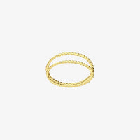 Twisted Double Line Ring 14K Guldbelagt