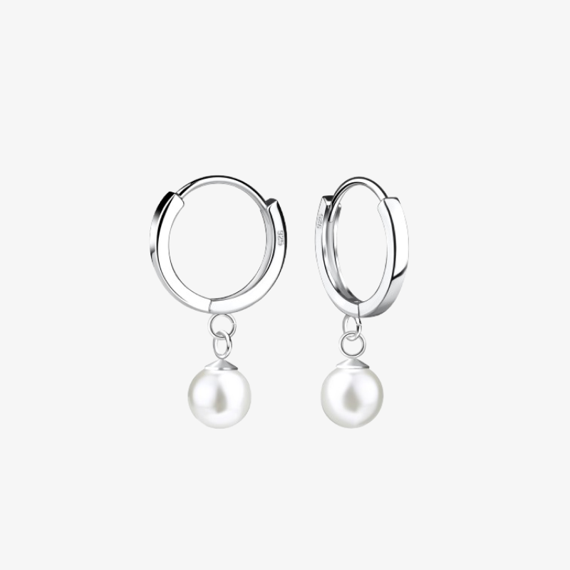 Perle Hoops 925 Sølv