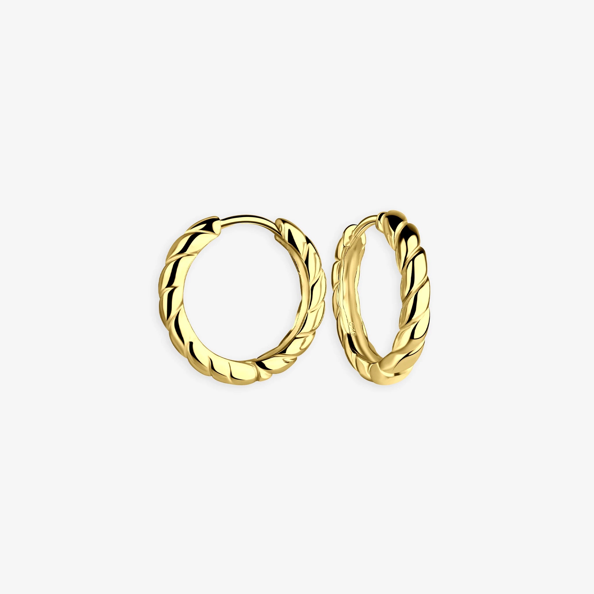 Twisted Hoops 14K Guldbelagt