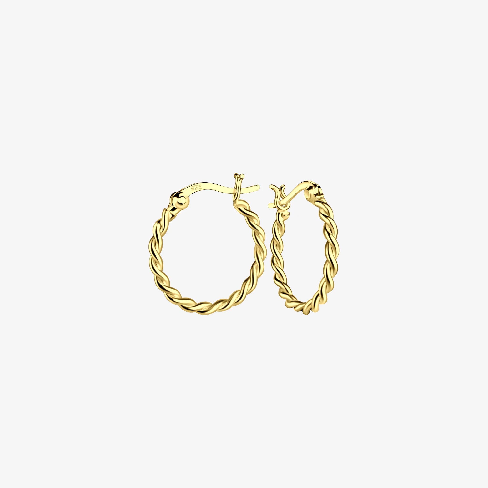 Twisted Rope Hoops 14K Guldbelagt