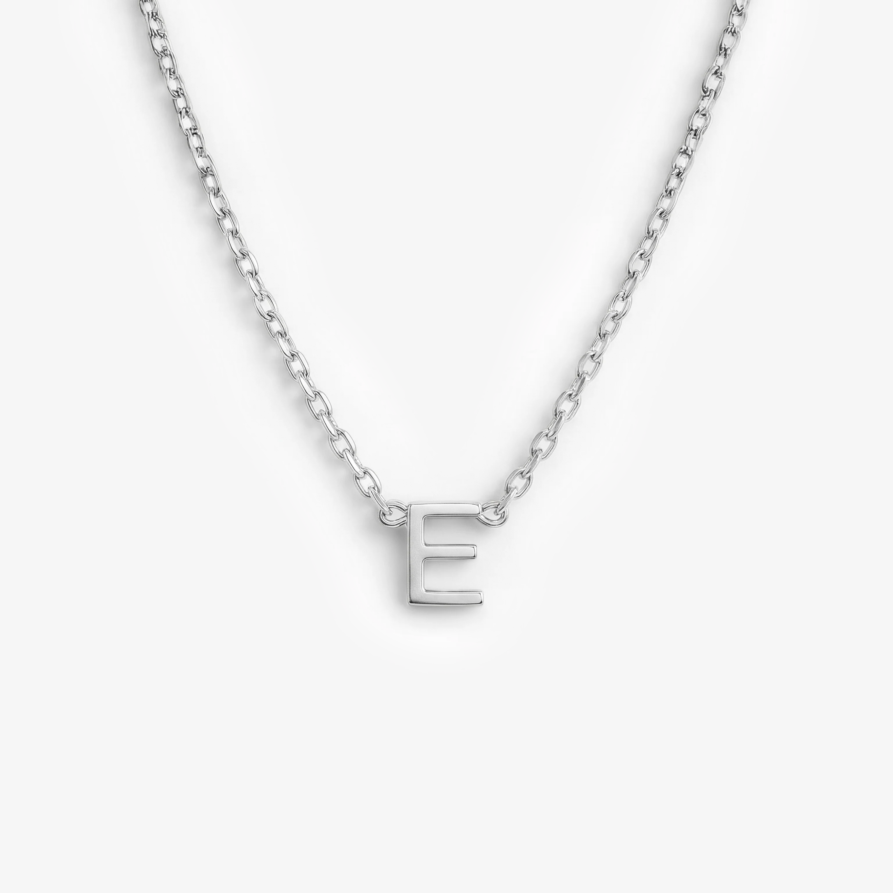 Bogstav Halskæde Sølvfarvet