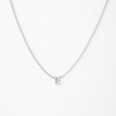 Bogstav Halskæde Sølvfarvet