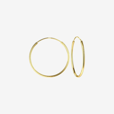 Classic Hoop 25mm Øreringe Guldbelagt