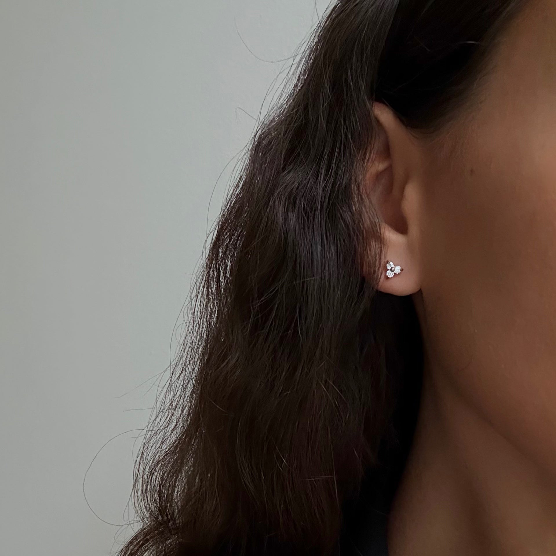 Trinity Krystal Stud Guldbelagt