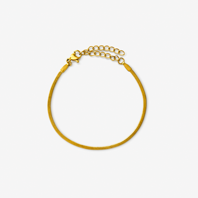 Flad Slange Armbånd 2mm Guldbelagt