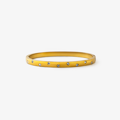 Flow Krystal Dot Armbånd Guldbelagt