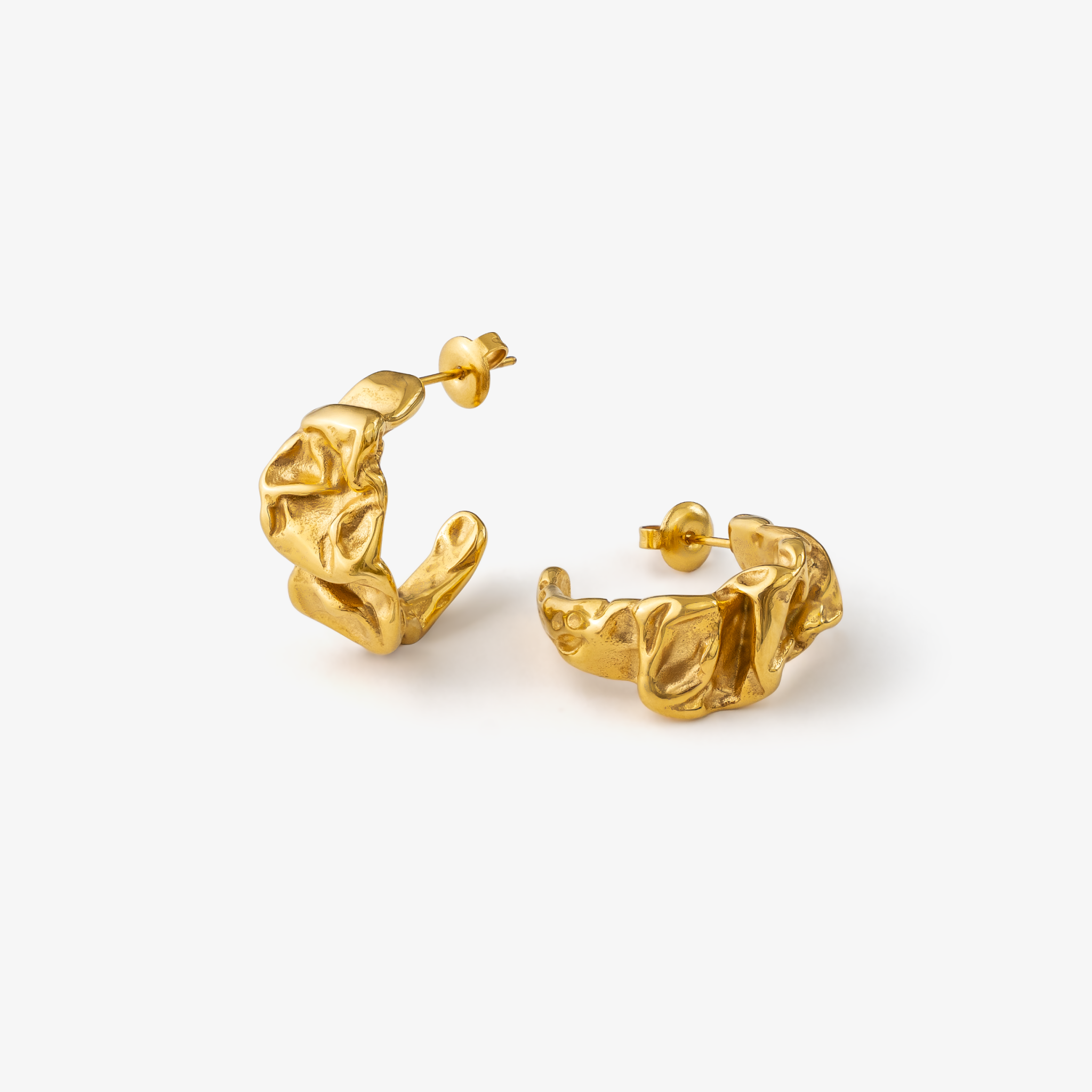 Melted Half Hoop Guldbelagt