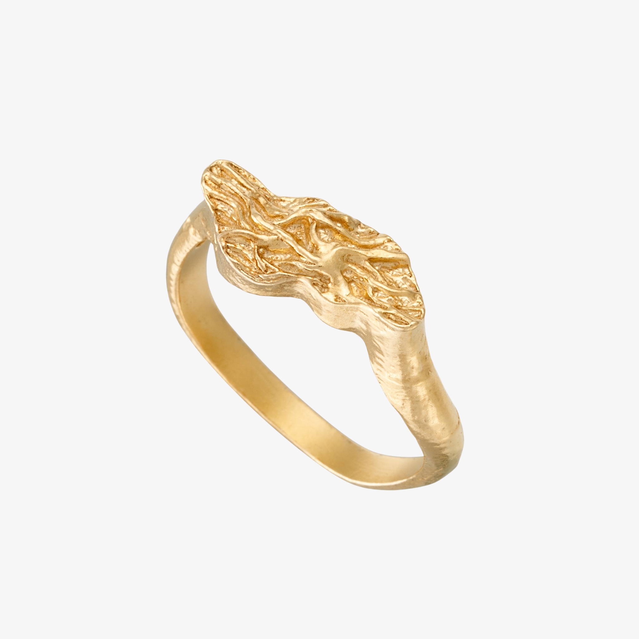 Flad Magma Ring 18K Guldbelagt