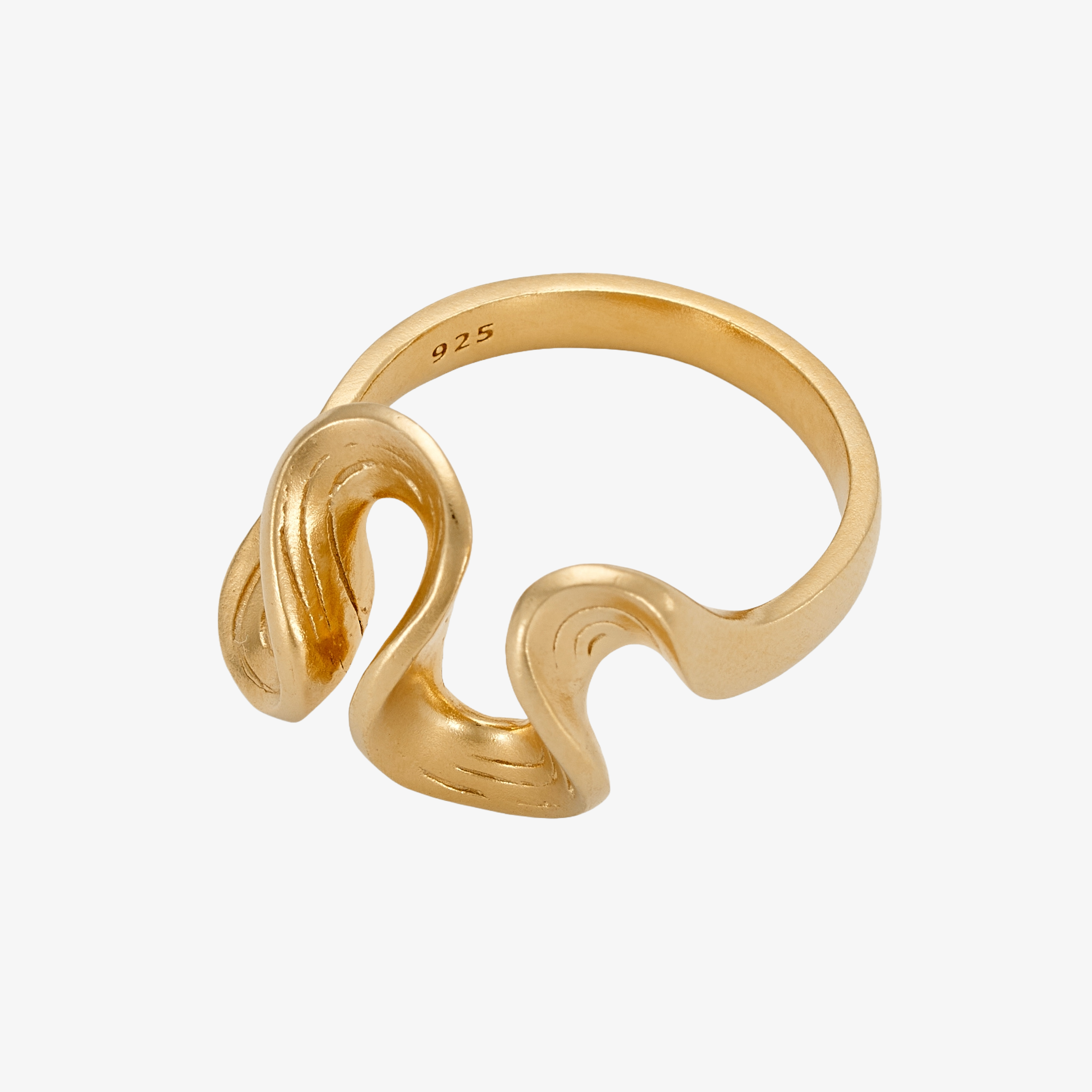 Ring Snoet Wave 18K Guldbelagt