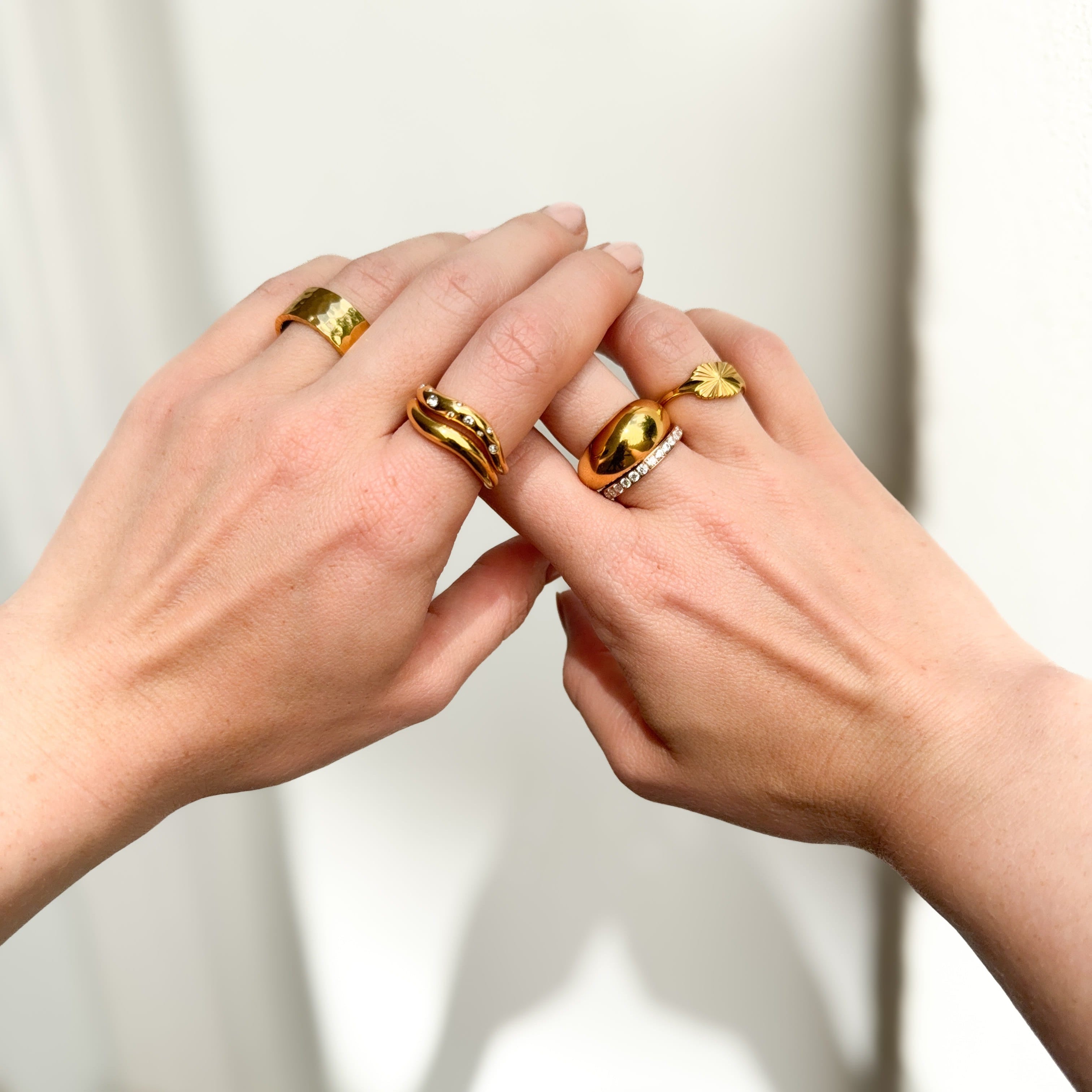 Classic Wave Ring Guldbelagt