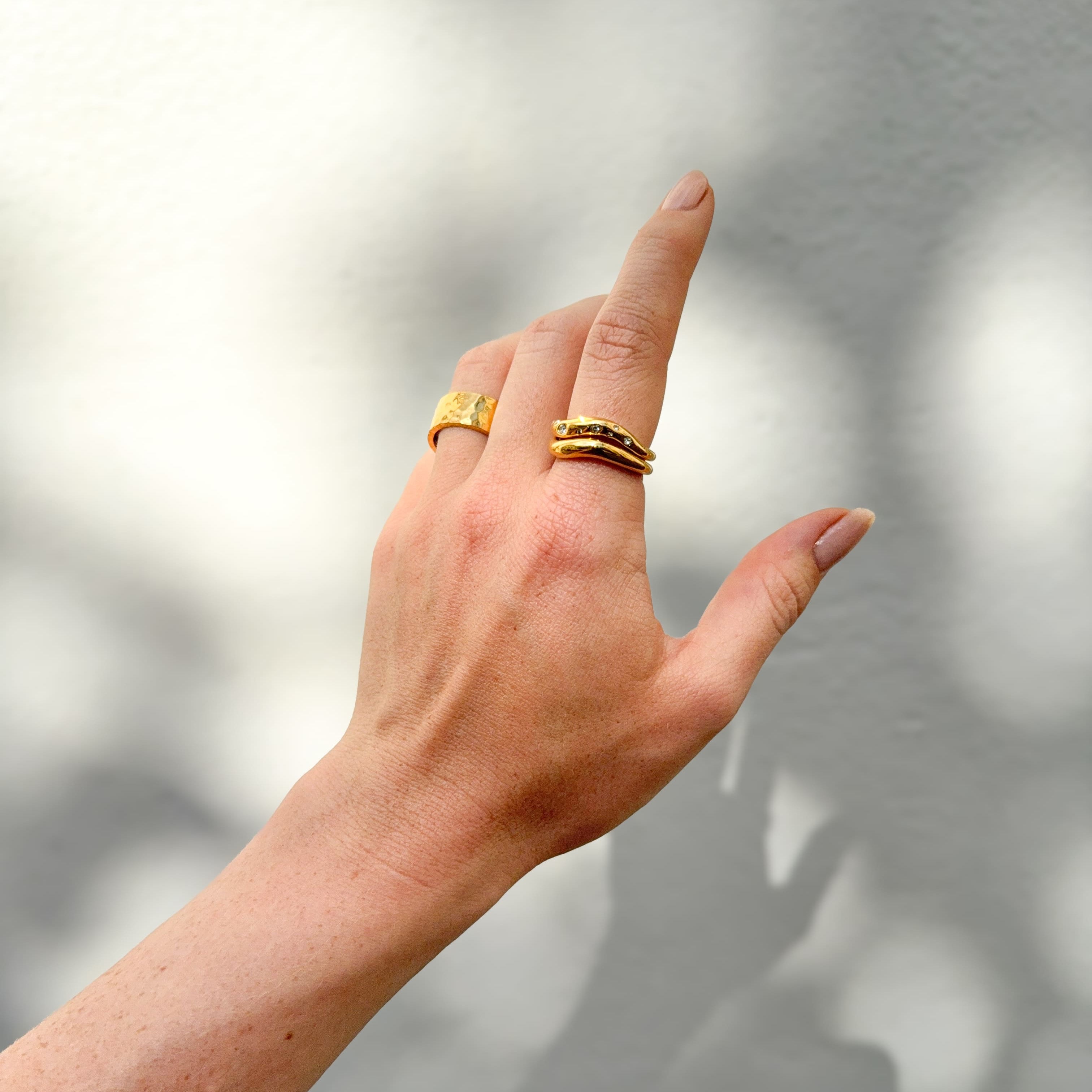 Classic Wave Ring Guldbelagt