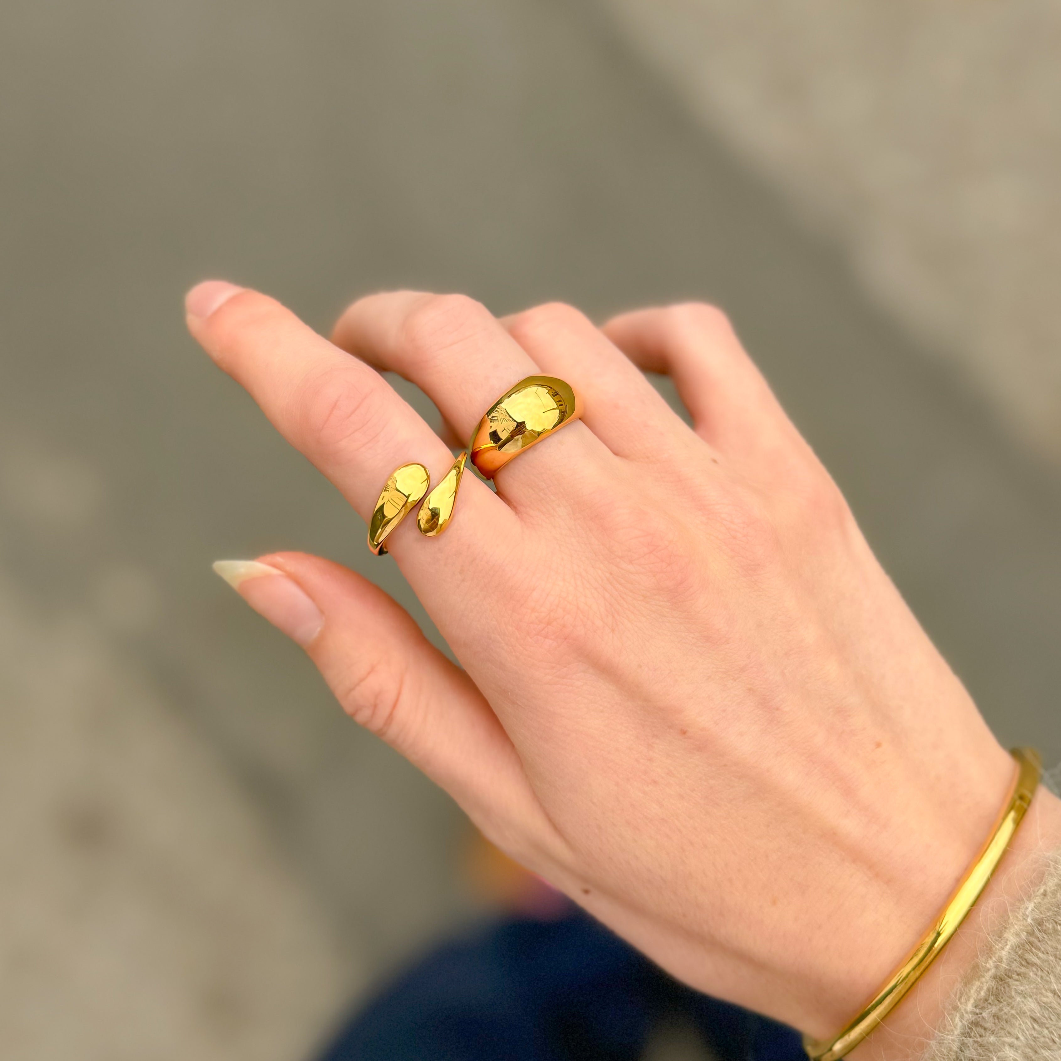 Classic Chunky Sæt: 1 ring & 1 ørering