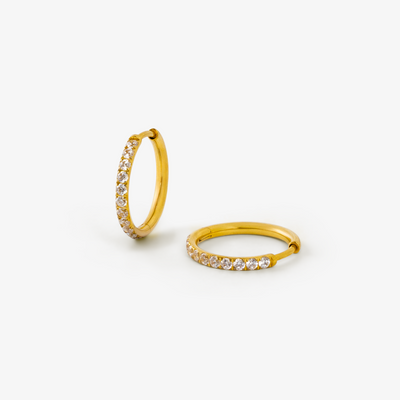 Krystal Creoler 18K Guldbelagt 16mm