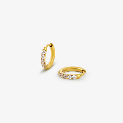 Krystal Creoler 18K Guldbelagt 8mm