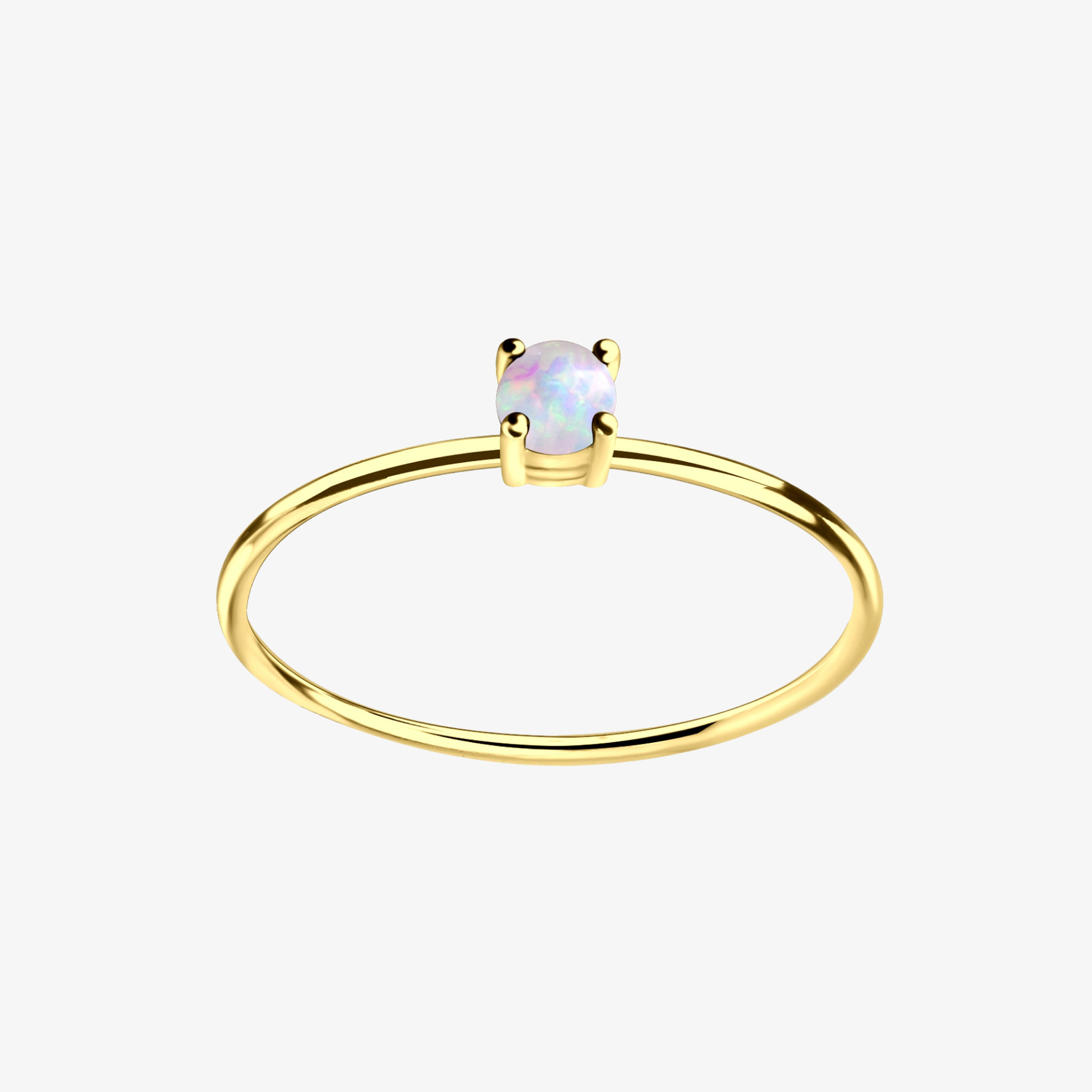 Opal Simpel Ring 14k Guldbelagt