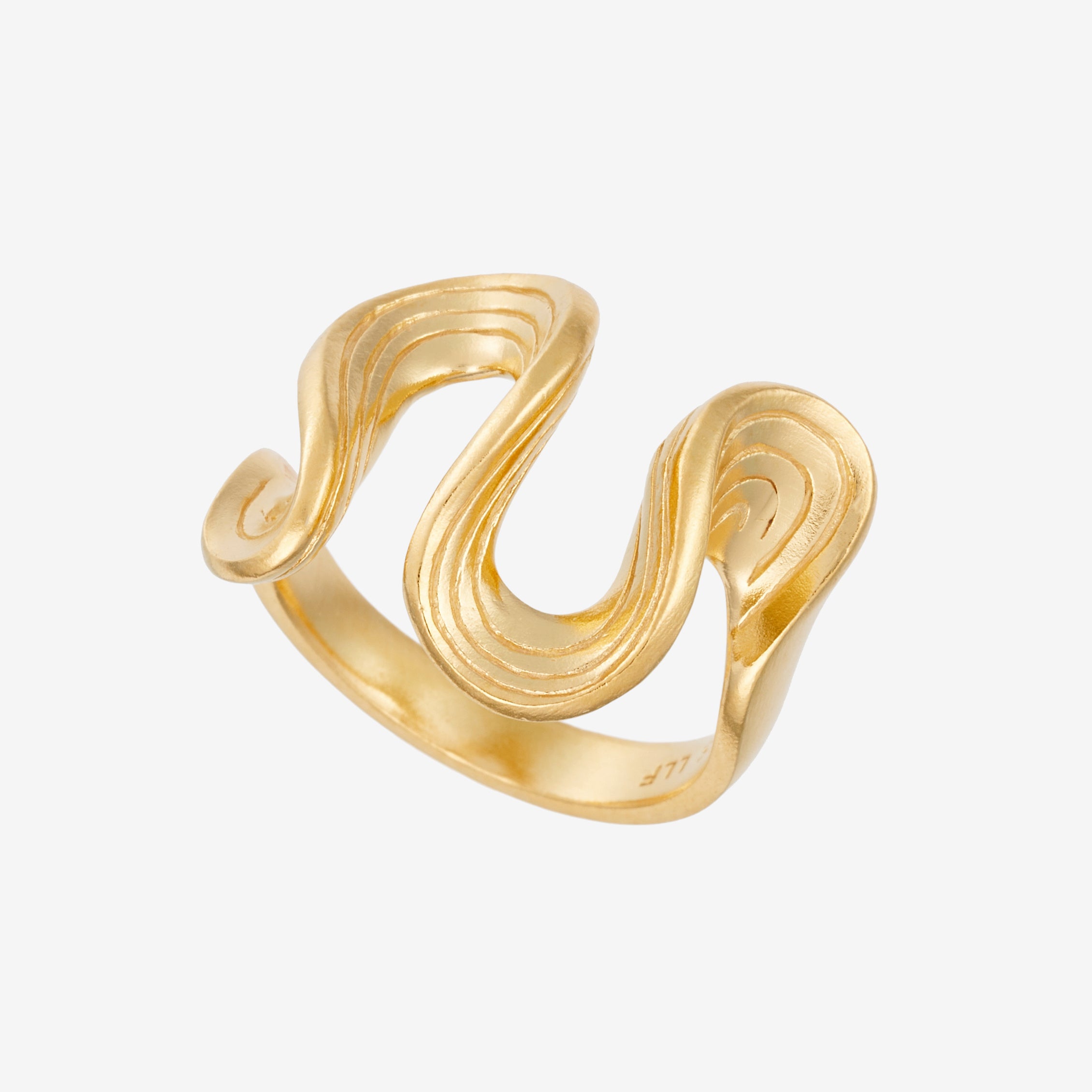 Snoet Wave 18K Guldbelagt Ring Lelafine