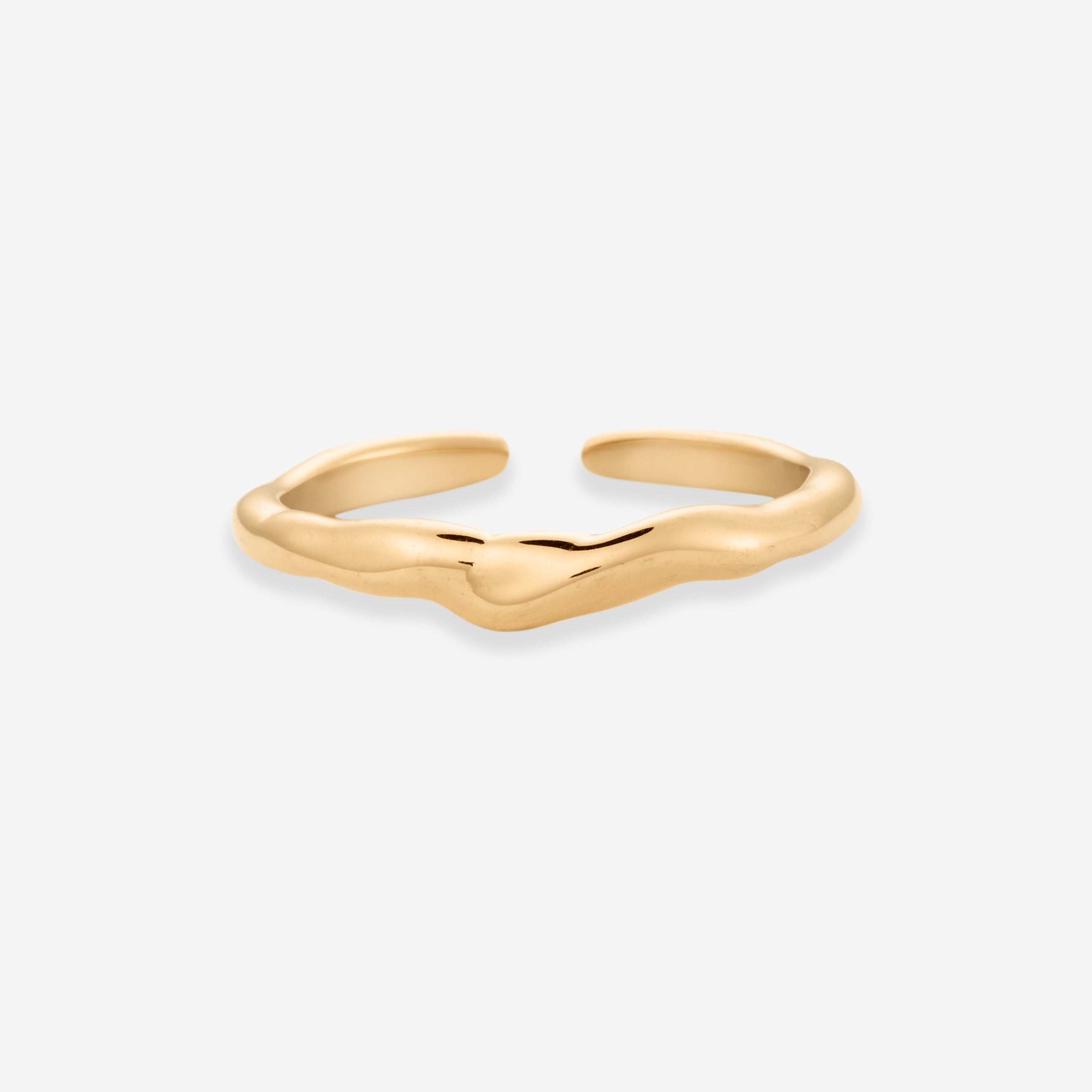 Melted Thin Ring 18K Guldbelagt