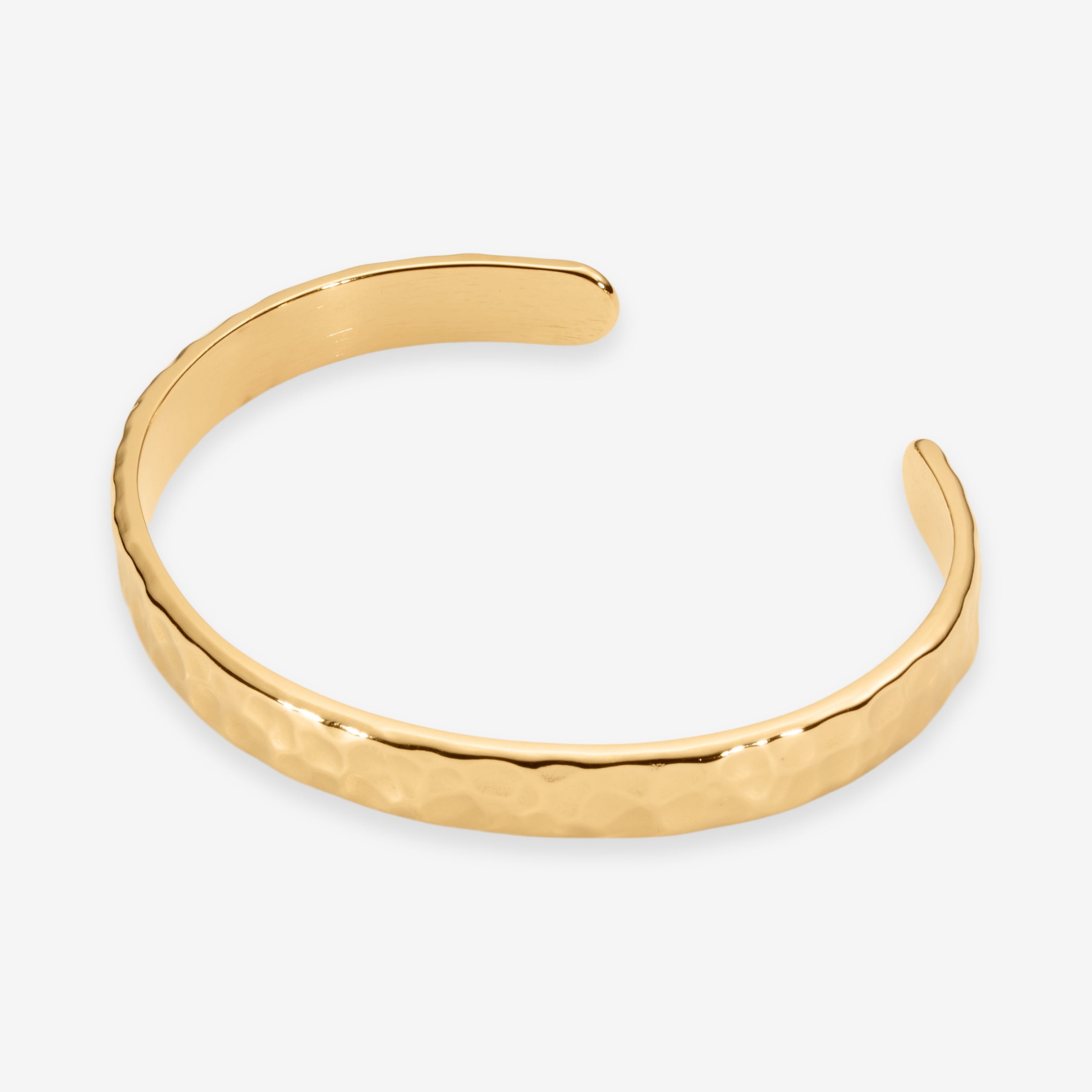 Hamret Bangle Armbånd 18K Guldbelagt