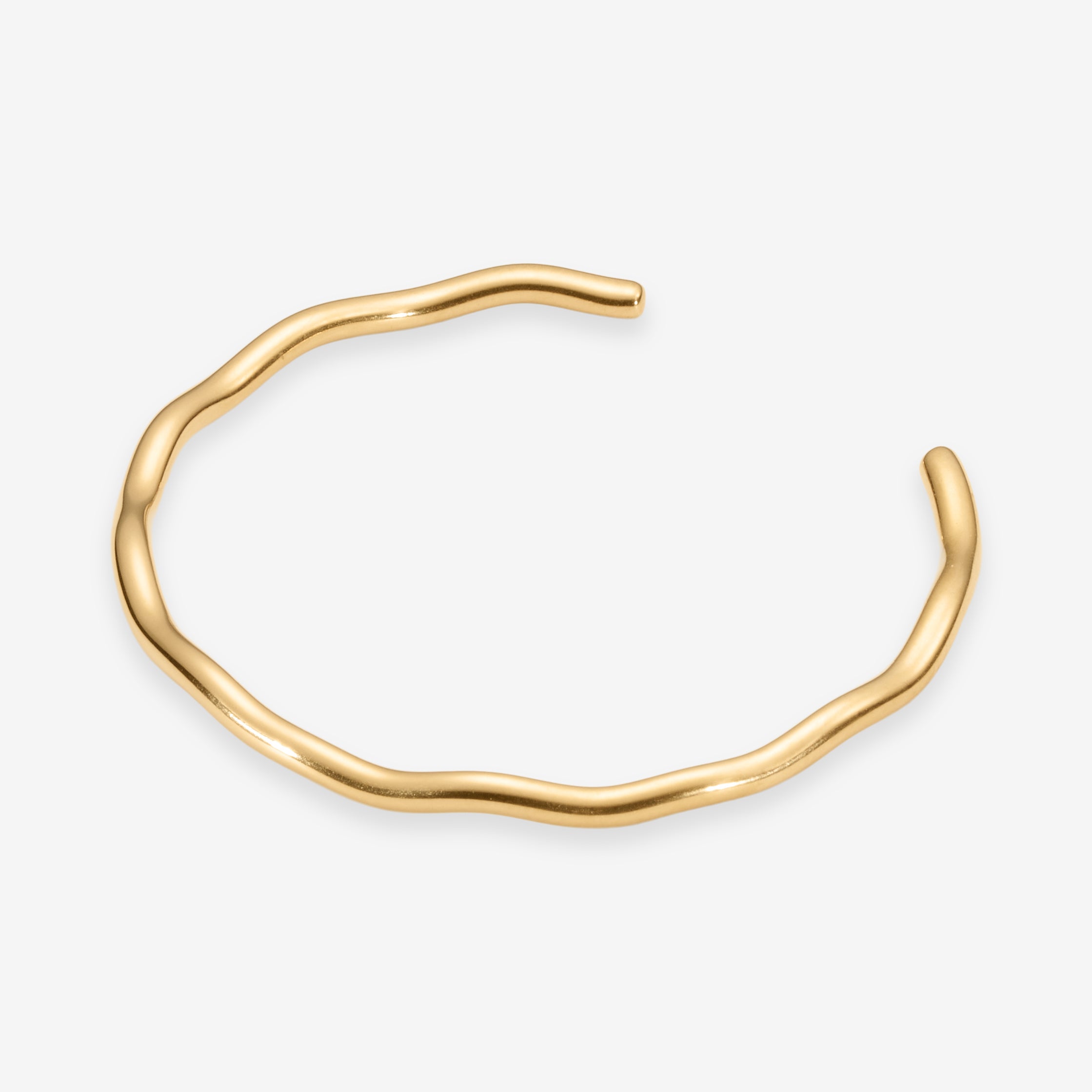 Wave Bangle Armbånd 18K Guldbelagt