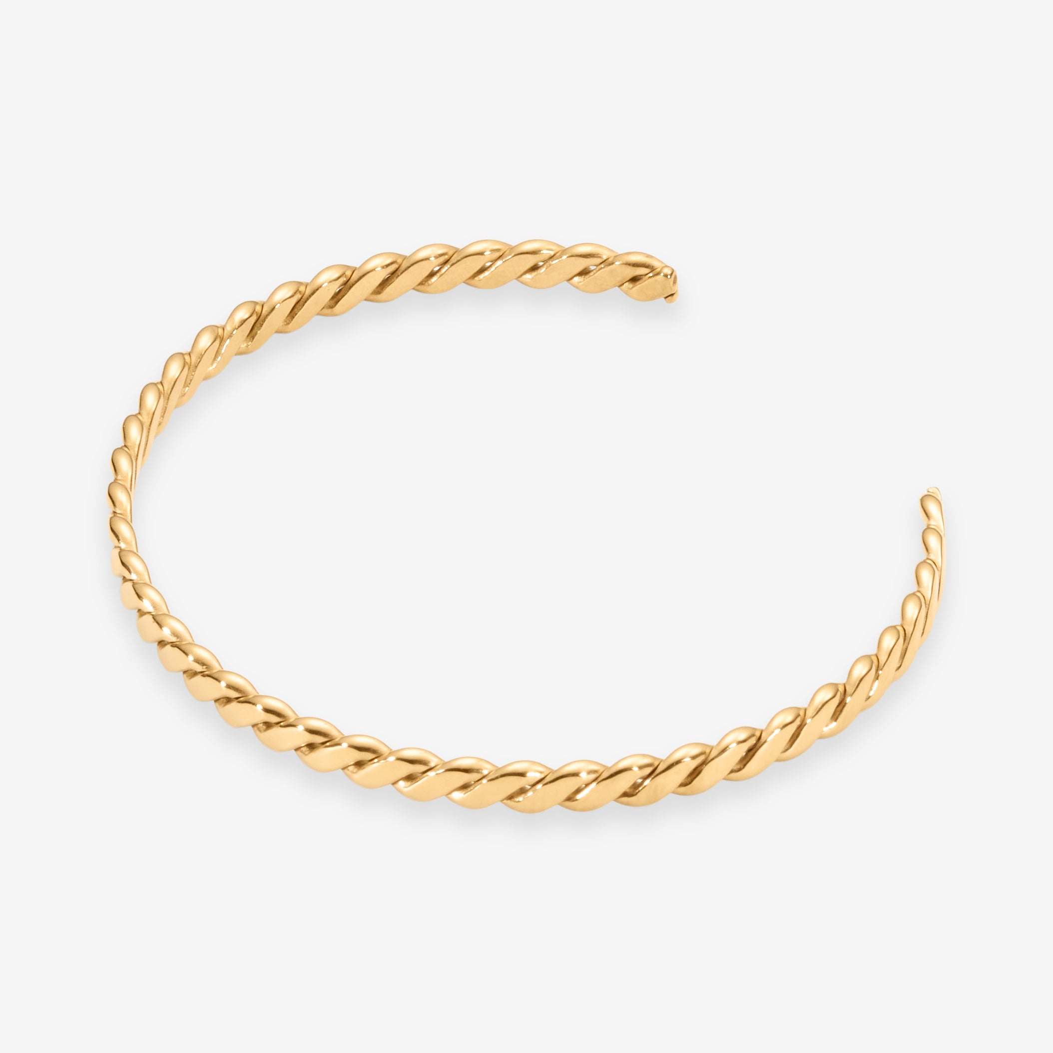 Twisted Bangle Armbånd 18K Guldbelagt