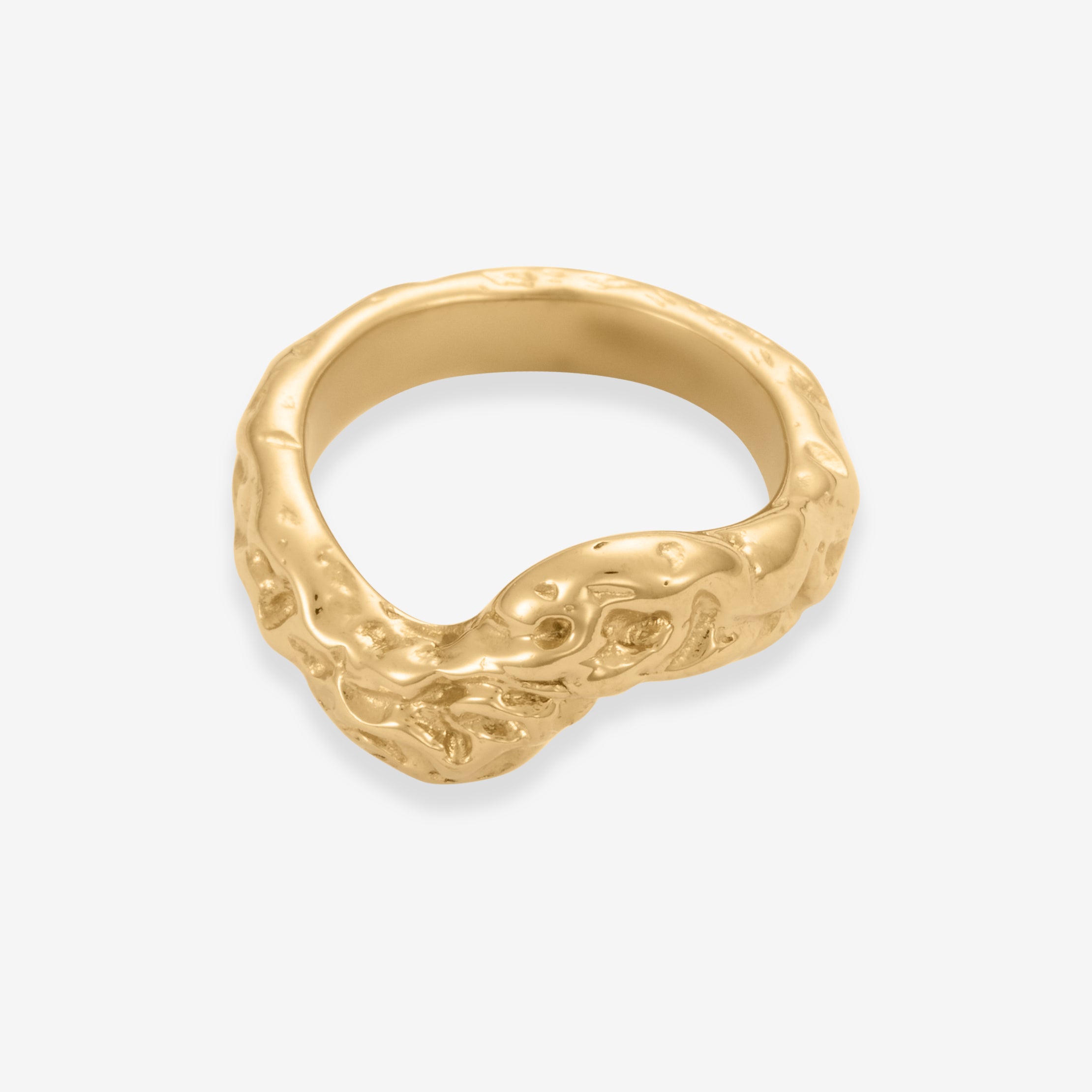 Melted Thick Ring 18K Guldbelagt