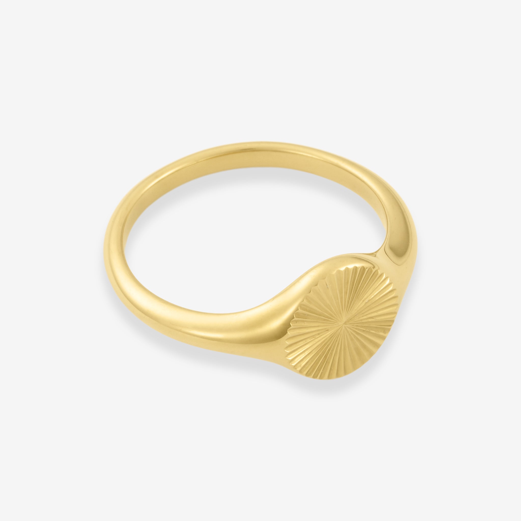 Sun Rund Ring 18K Guldbelagt