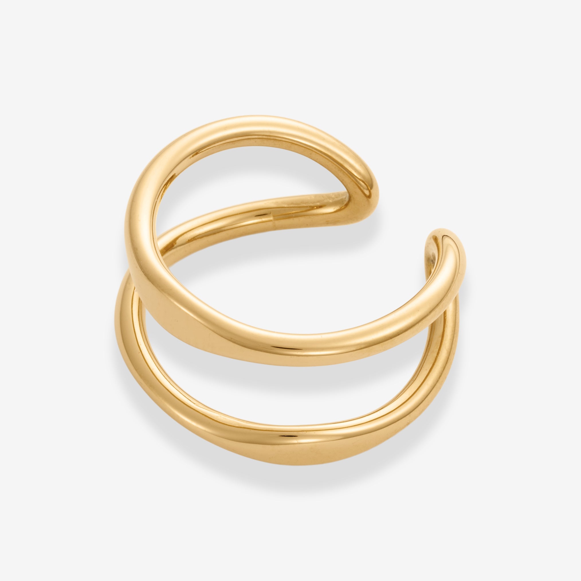 Dobbelt Wave Ring 18K Guldbelagt