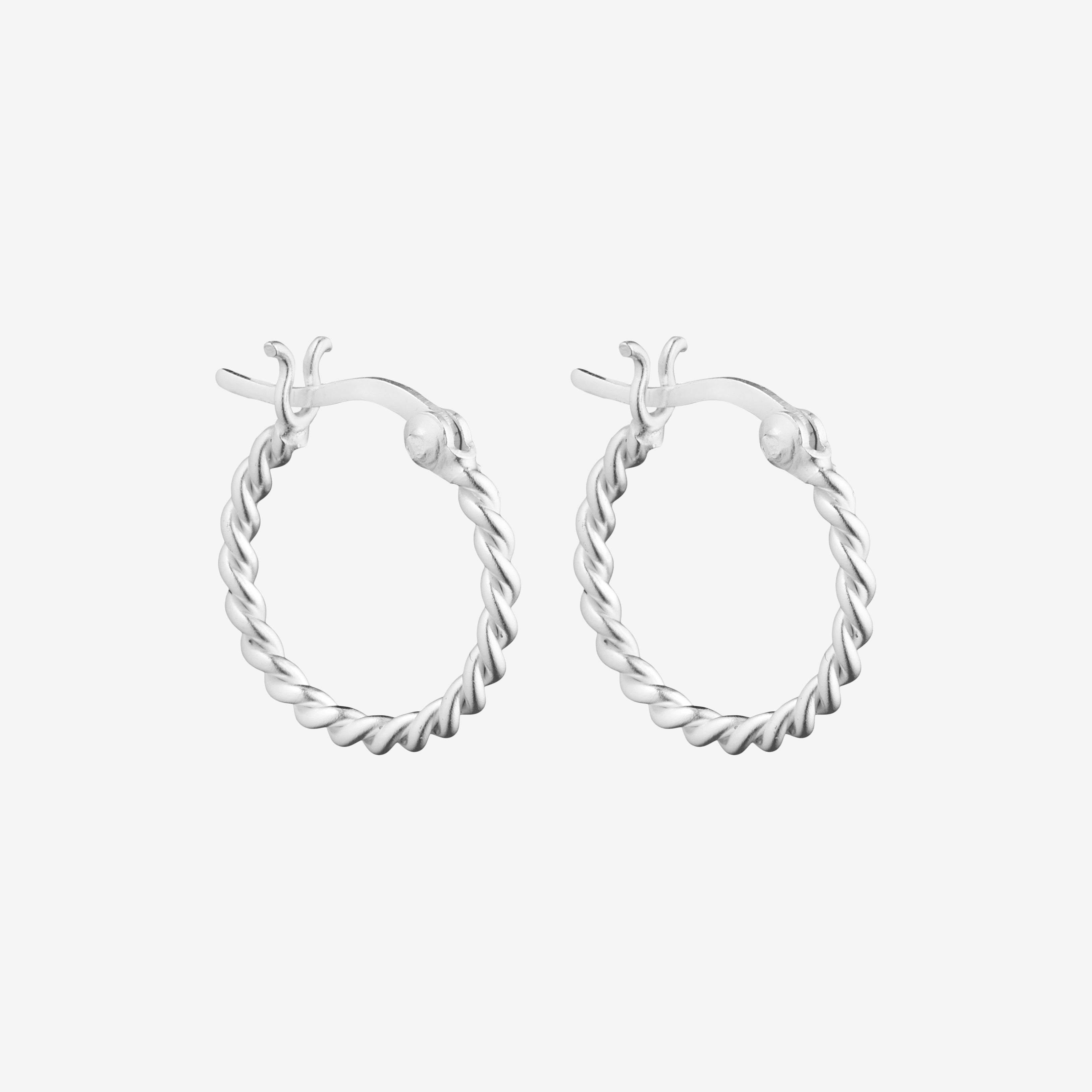 Twisted Rope Hoops 925 Sølv