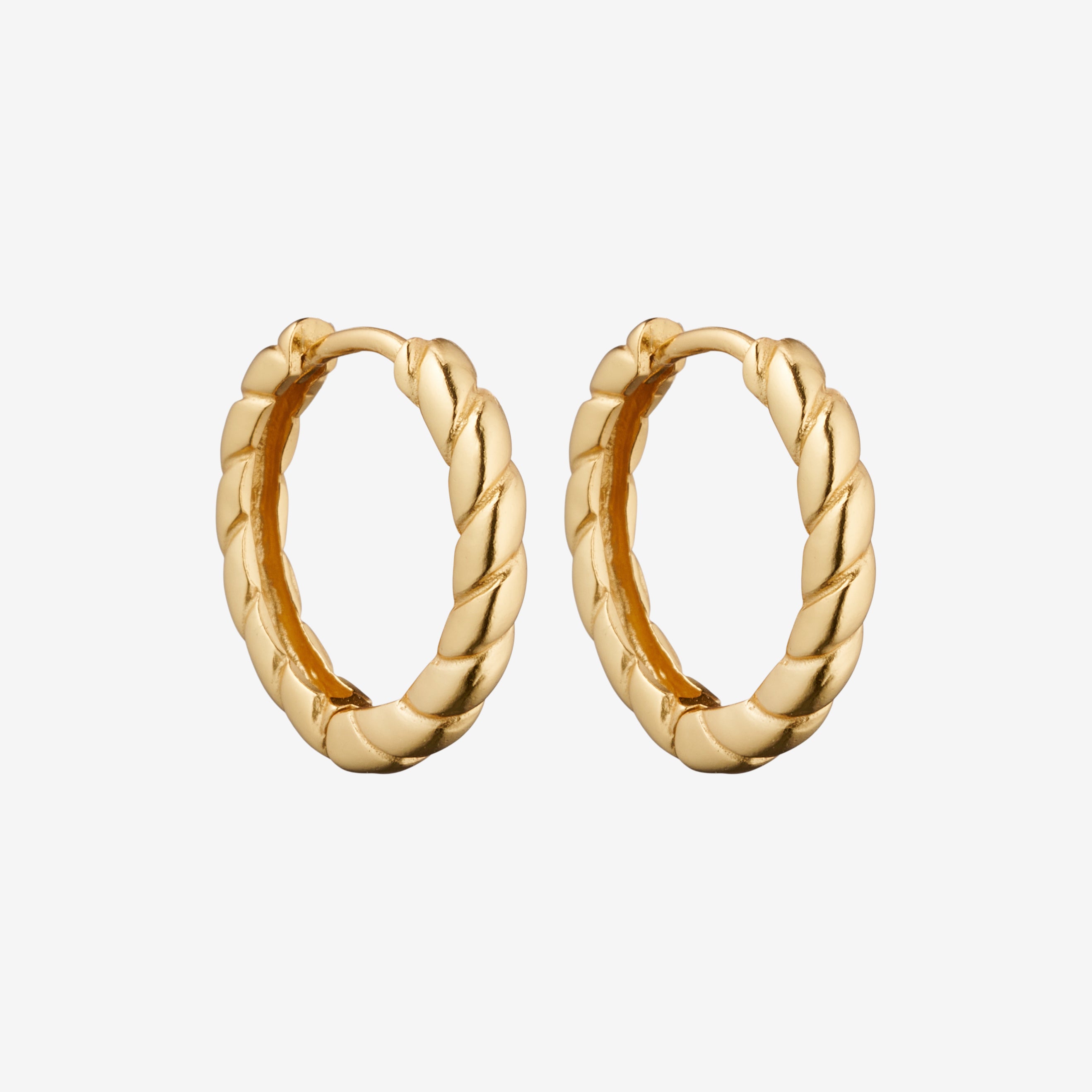 Twisted Hoops 14K Guldbelagt