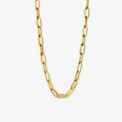 Paperclip Halskæde Guldbelagt