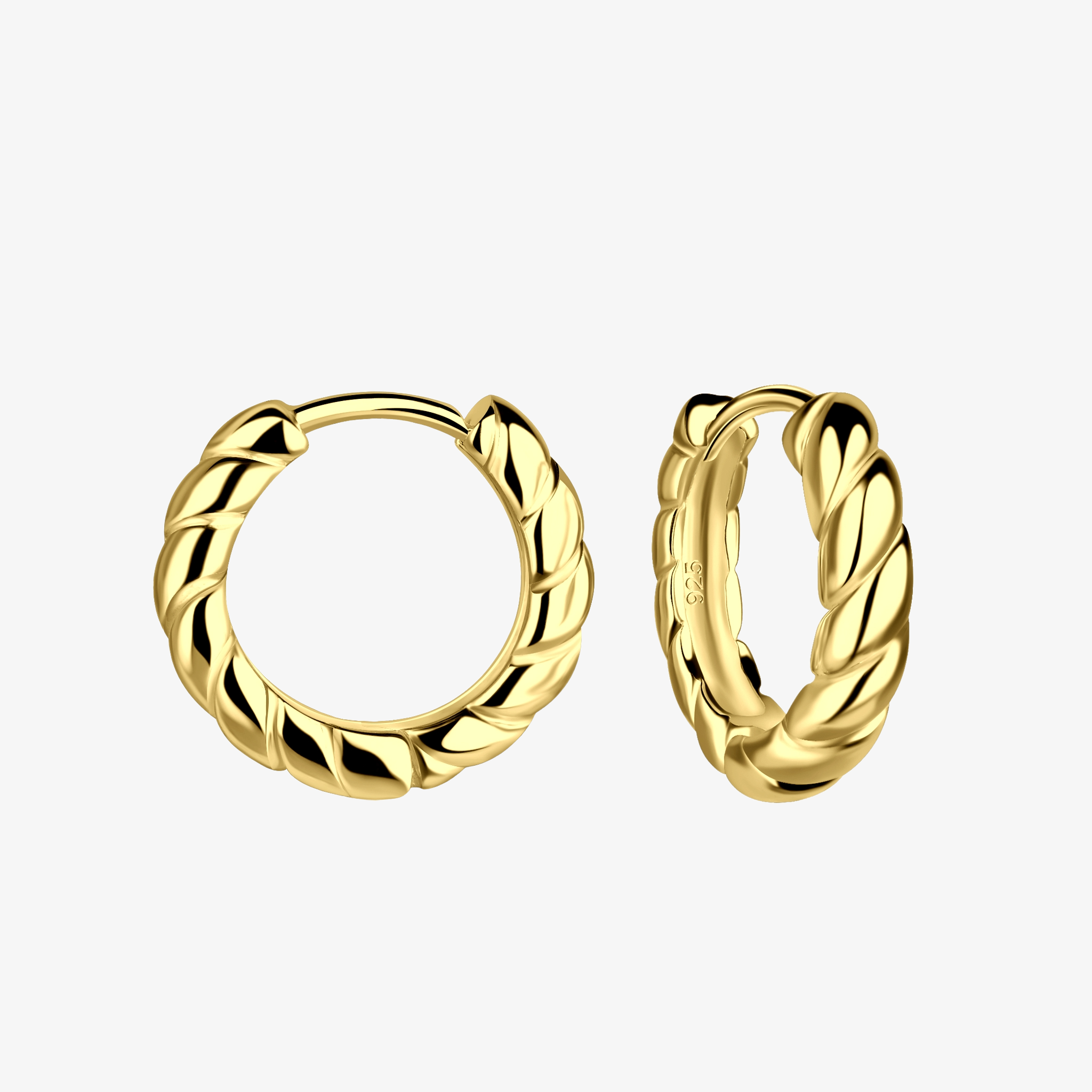 Twisted Mini Hoops 14K Guldbelagt