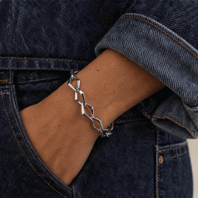 Chunky Armbånd Sølvfarvet
