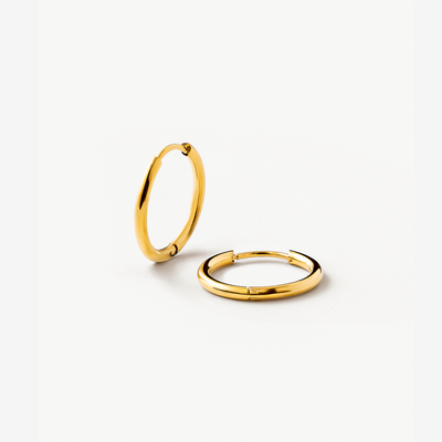 Classic Hoop 8 mm Øreringe Guldbelagt