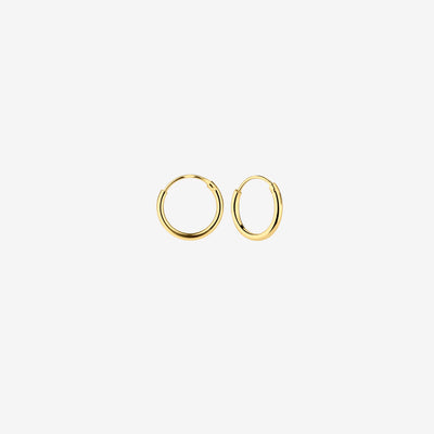 Classic Hoop Tynd 10mm Øreringe Guldbelagt