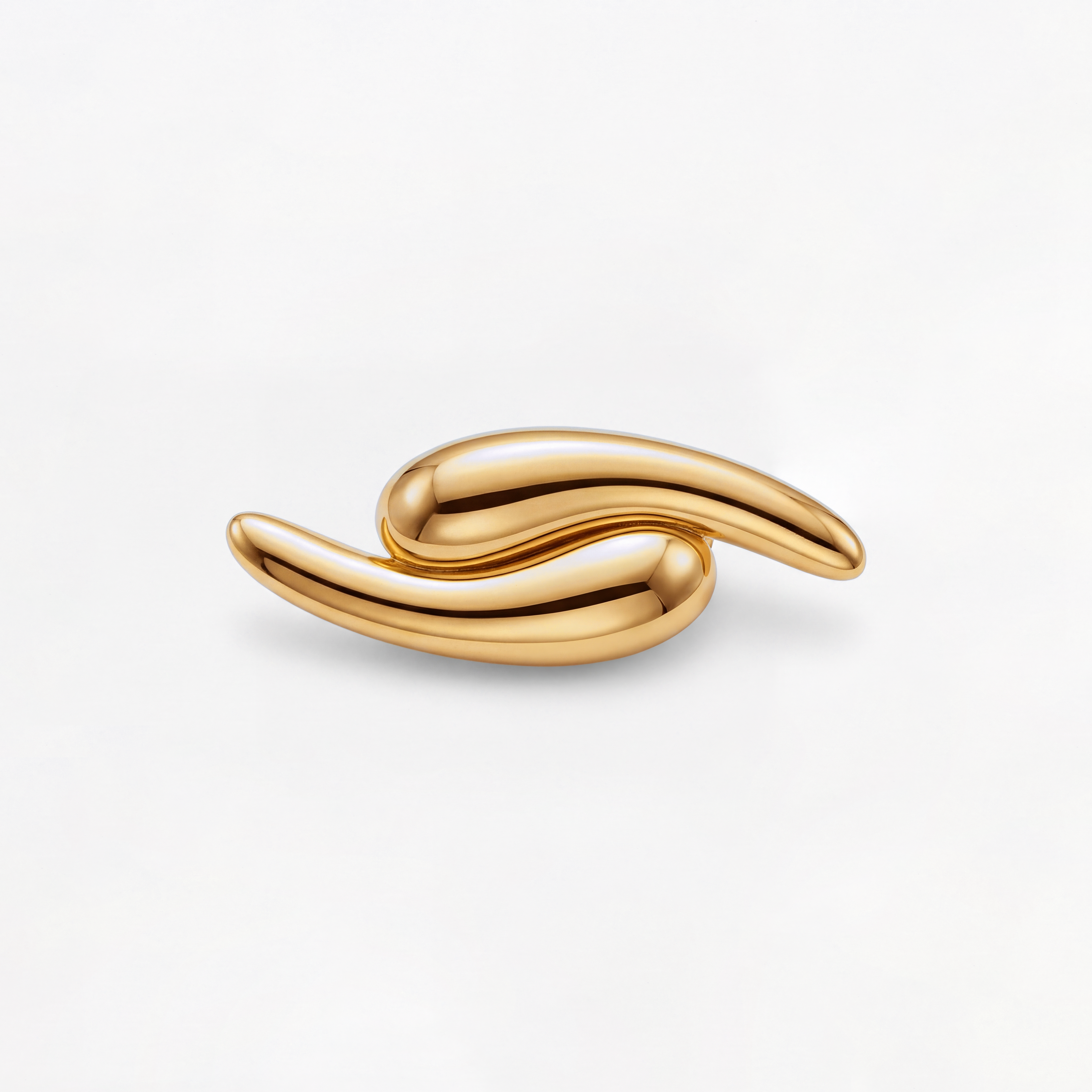Curve Broche Guldbelagt