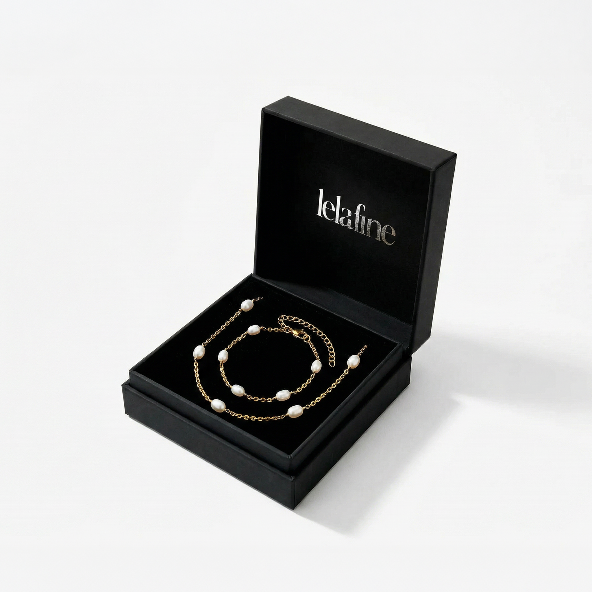 Dot Perlearmbånd Guldbelagt