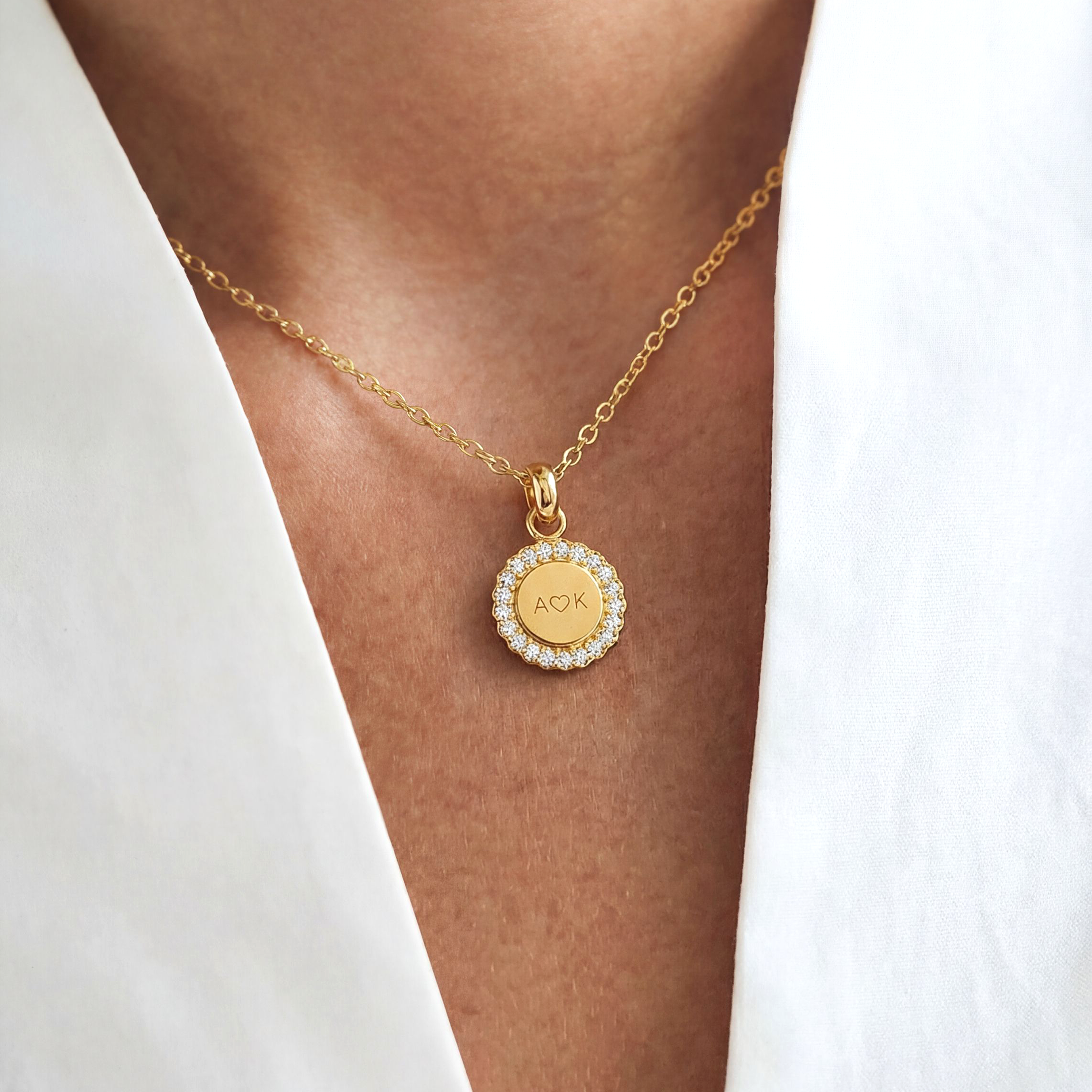 Krystal Halskæde med Indgravering