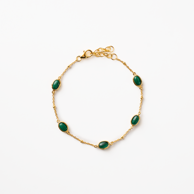 Green Dot Armbånd Guldbelagt