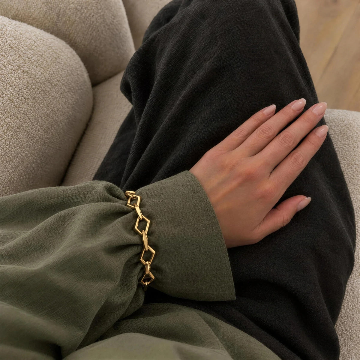 Chunky Armbånd Guldbelagt