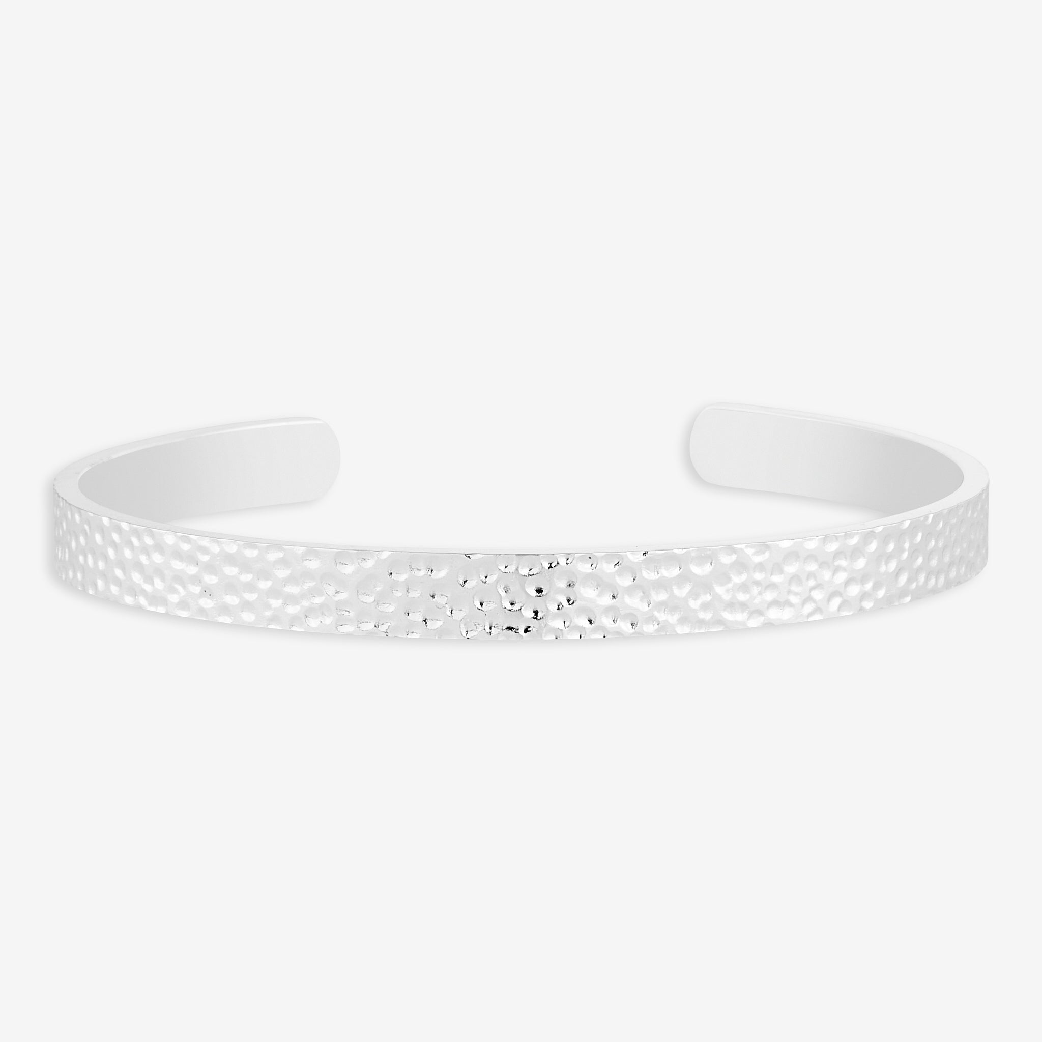 Hamret Bangle Armbånd 925 Sølv