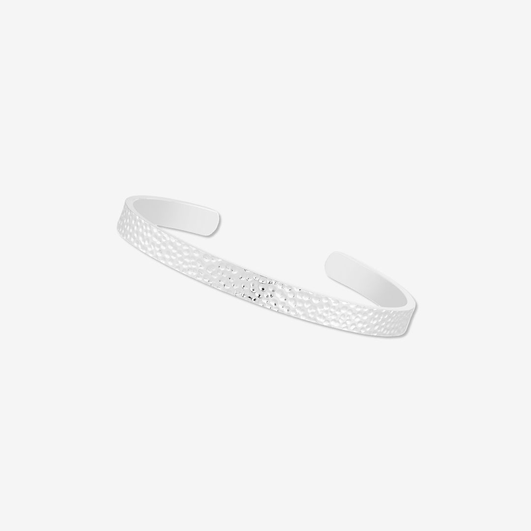 Hamret Bangle Armbånd 925 Sølv