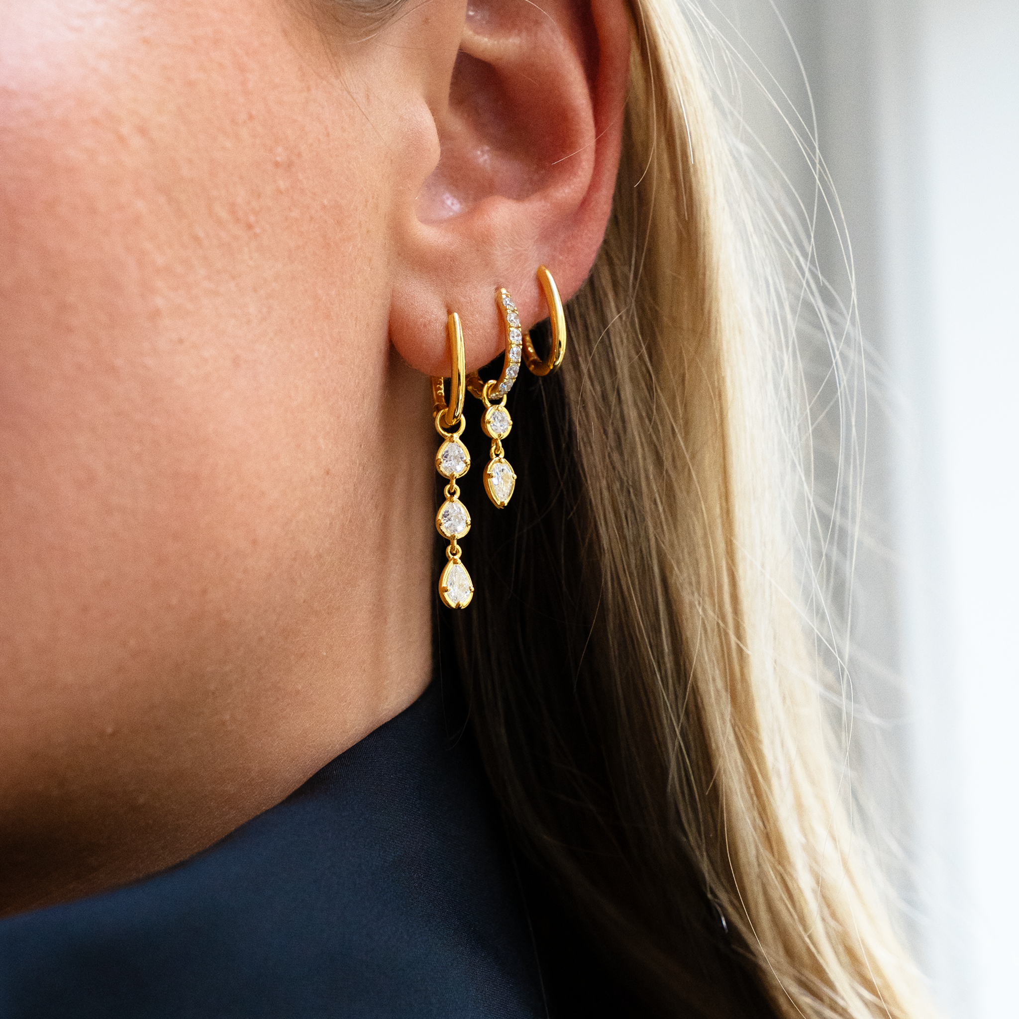 Essential Hoop og Mirror Drop Guldbelagt