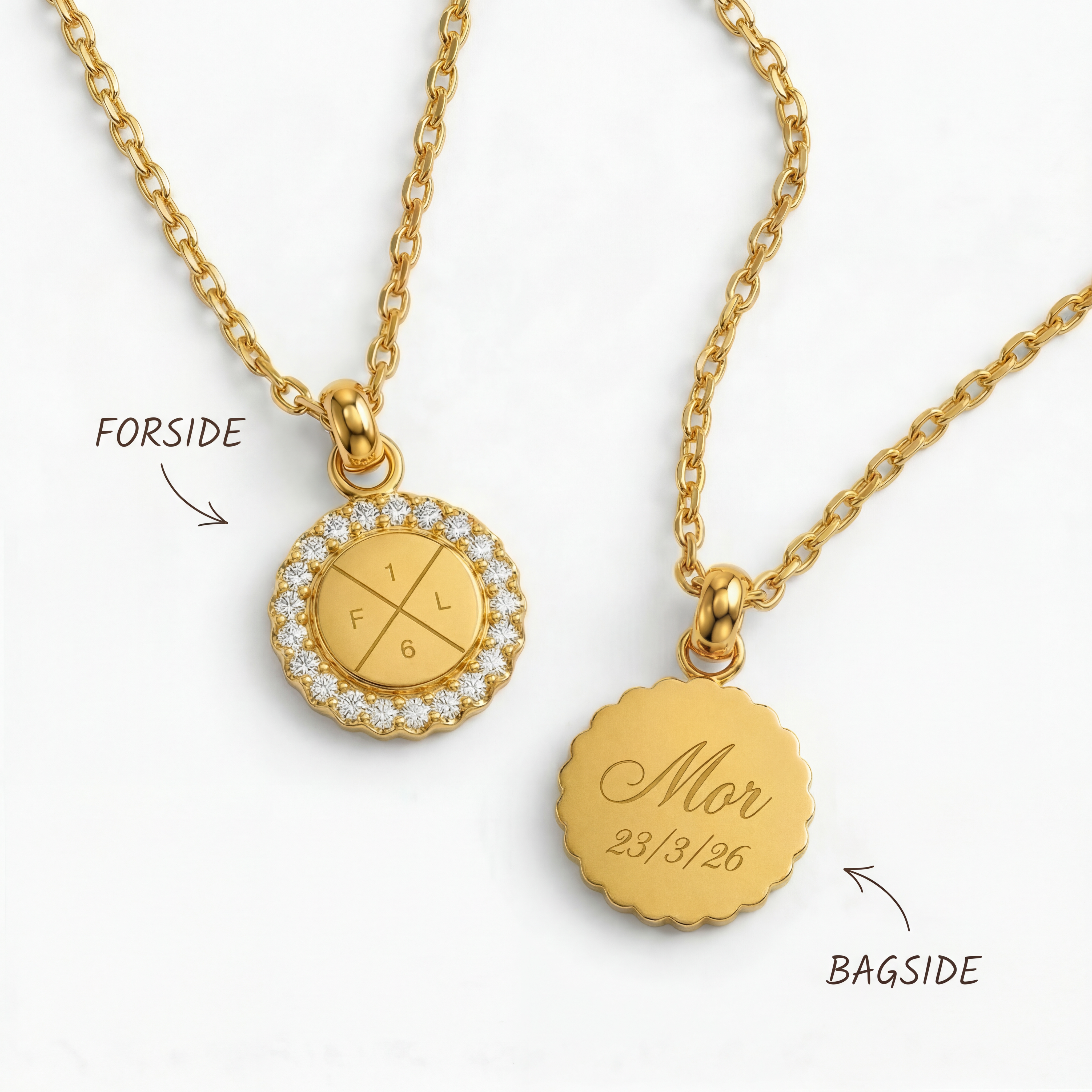 Krystal Halskæde med Indgravering