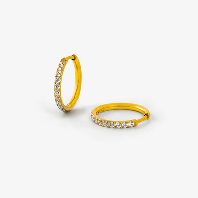 Krystal Creoler 18K Guldbelagt 20mm