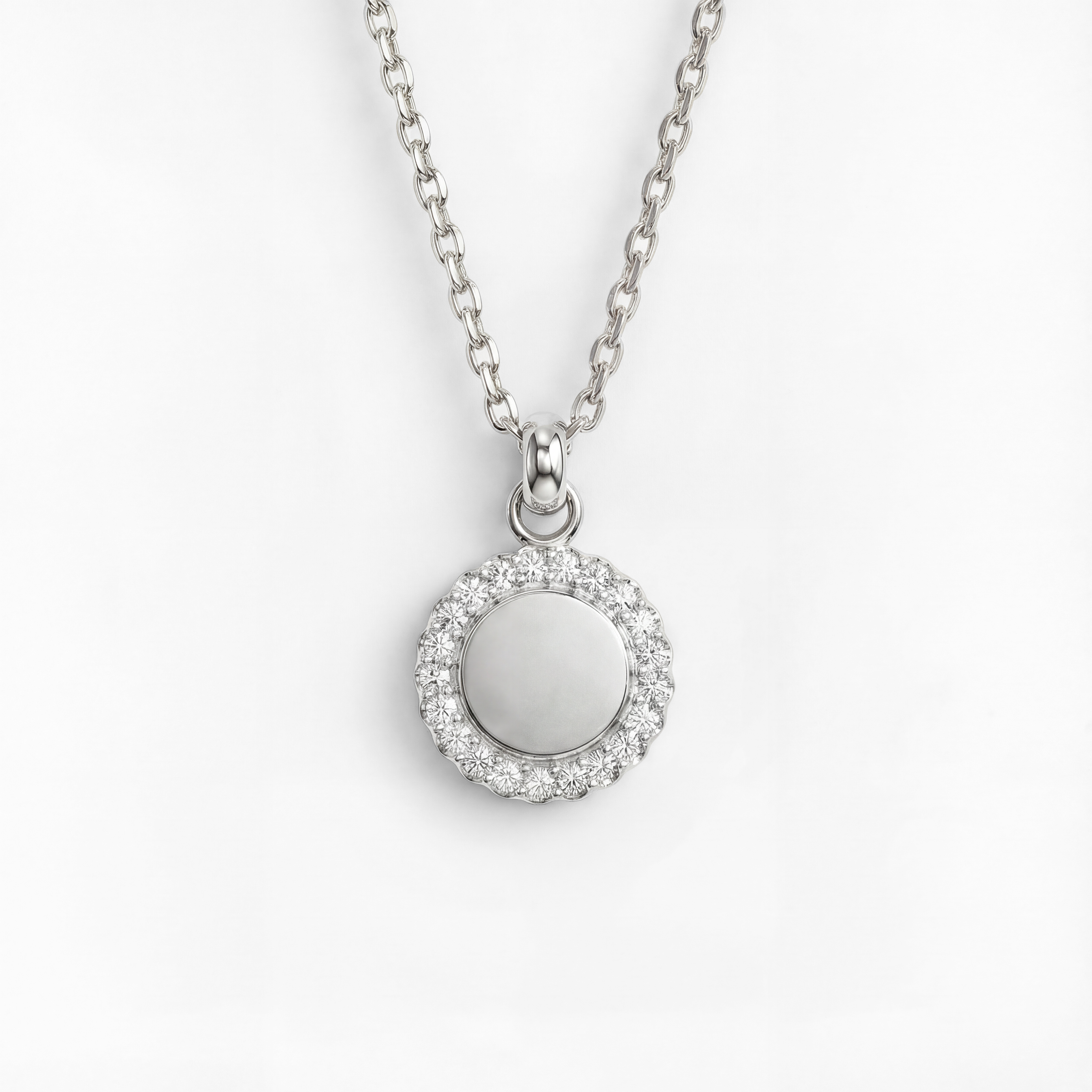 Krystal Halskæde Sølvbelagt