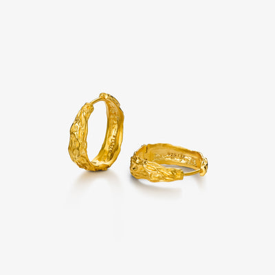 Melted Hoop 23,5 mm Guldbelagt