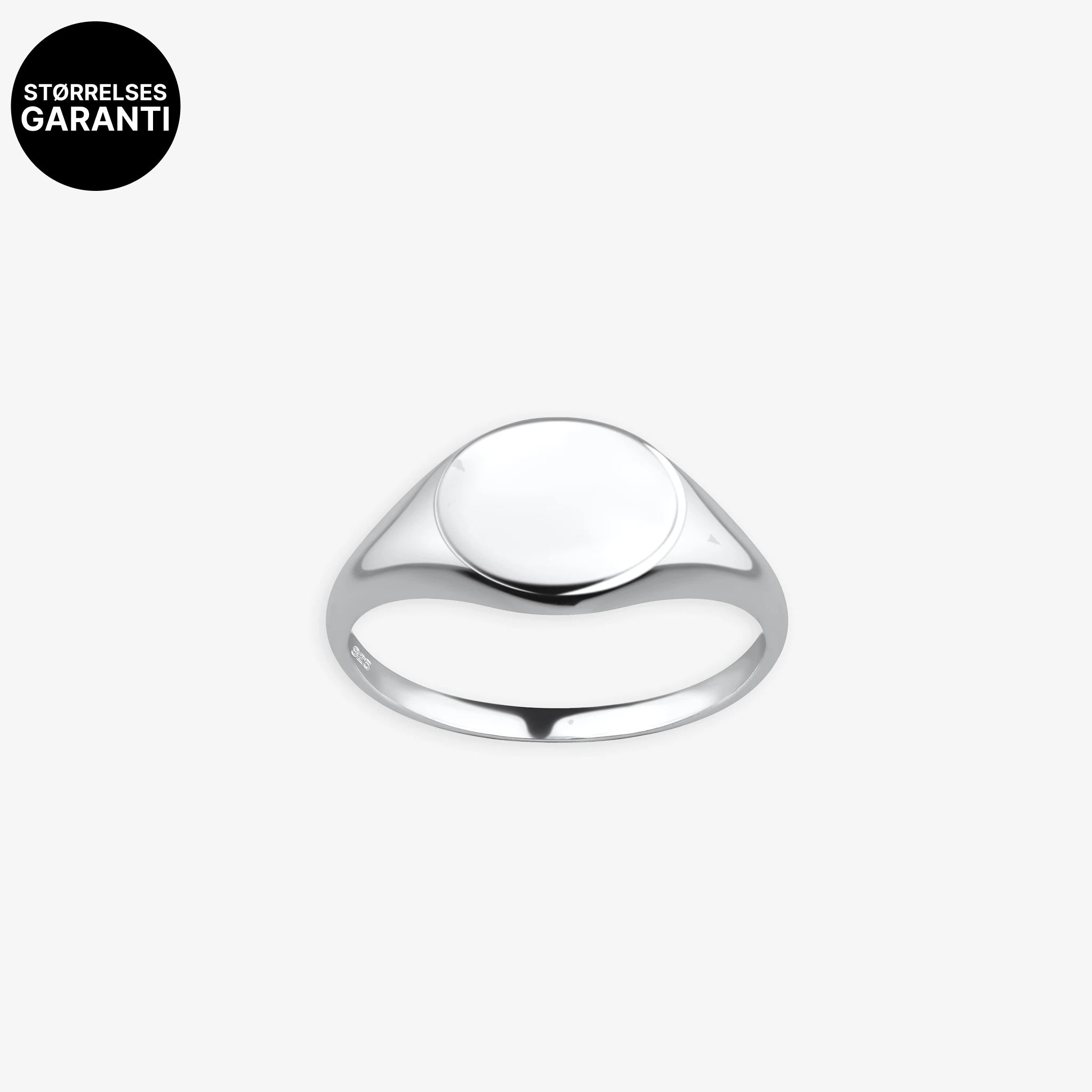 Oval Signet Ring Sølv m. indgravering