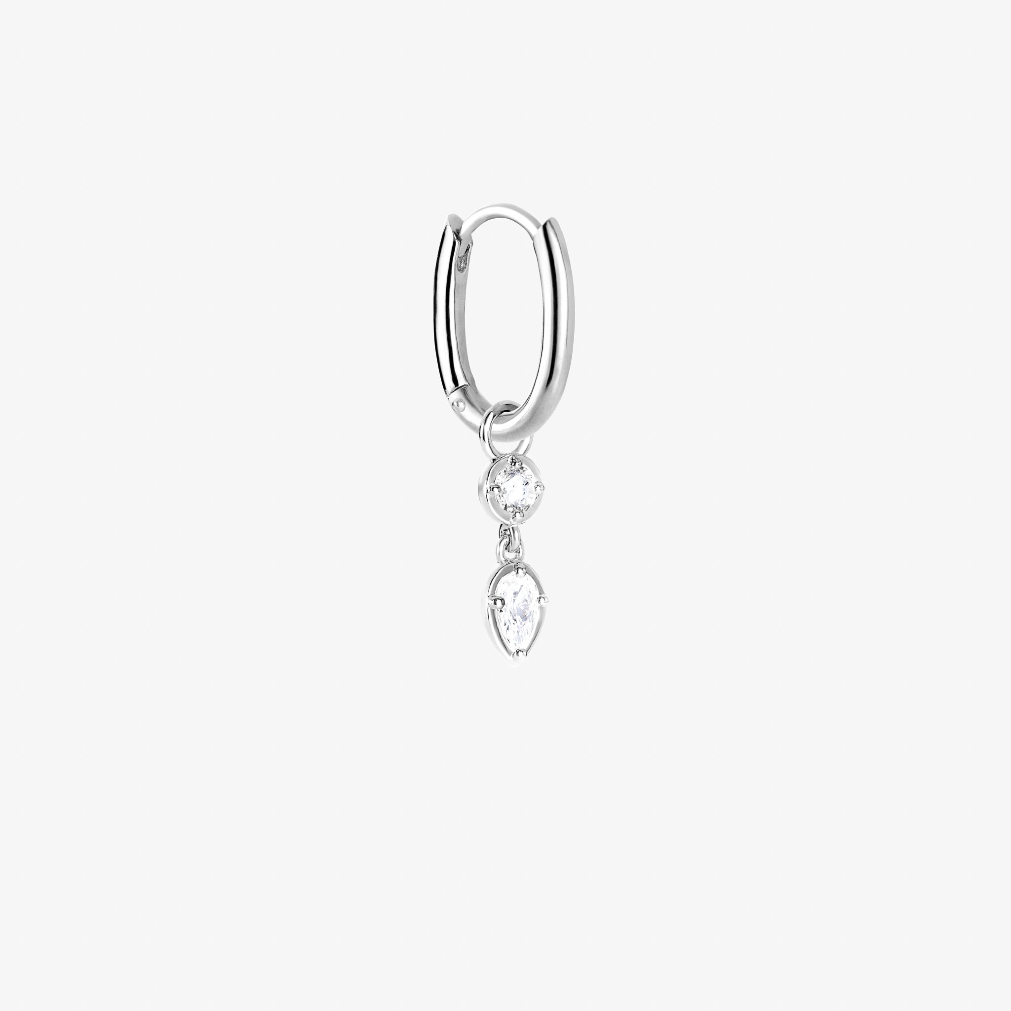 Essential Hoop og Mirror Drop Sølvbelagt